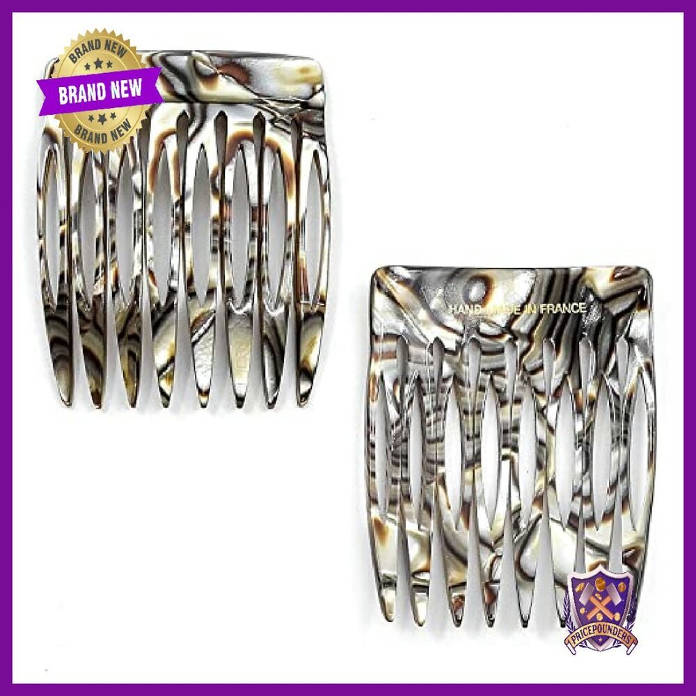 French Twist Hair Combs Set, 4-Piece Handmade Acetate, Strong Hold No Slip - Picture 3 of 8